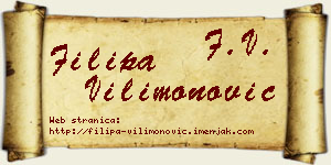 Filipa Vilimonović vizit kartica